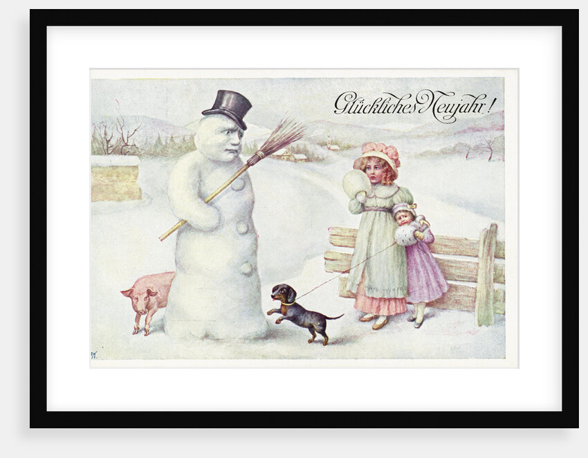 Gluckliches Neujahr! Postcard by Anonymous