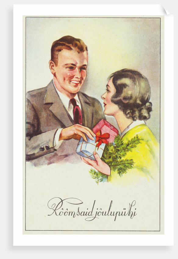 Roomsaid Joulupuhi Postcard by Anonymous