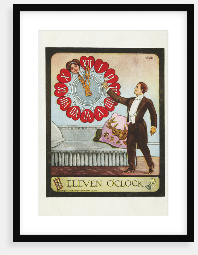 Eleven O'Clock Postcard by A. Hitaf