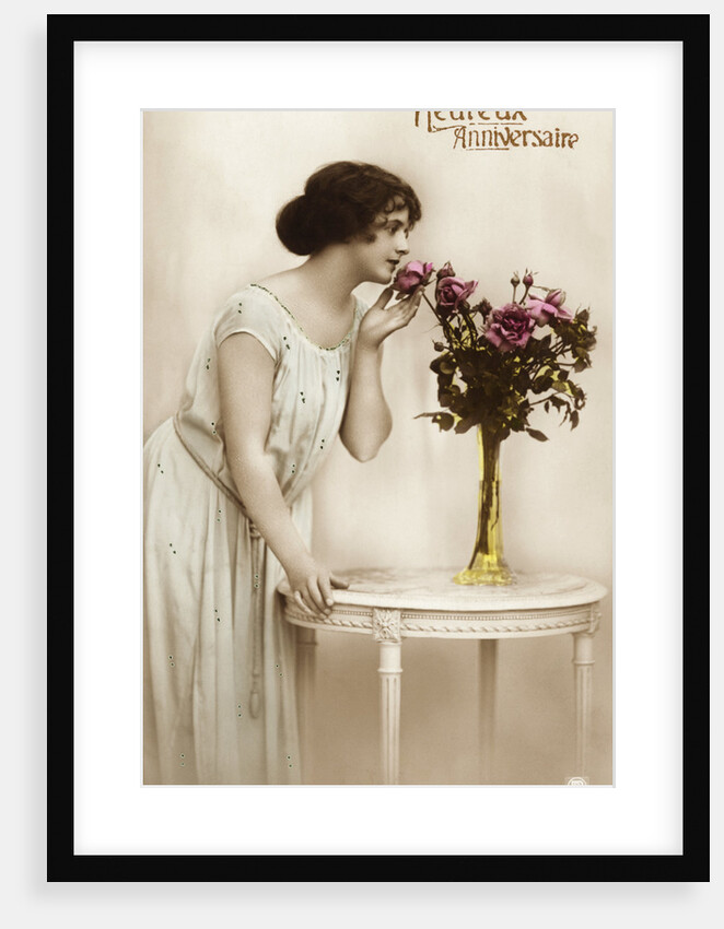 Heureux Anniversaire Postcard by Anonymous