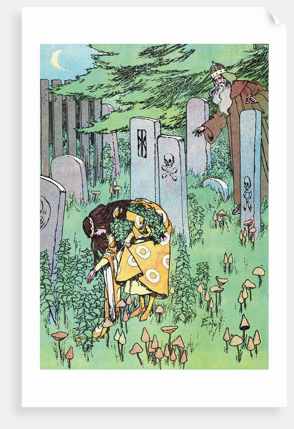 The Archbishop Watches Elise in the Churchyard by Helen Stratton