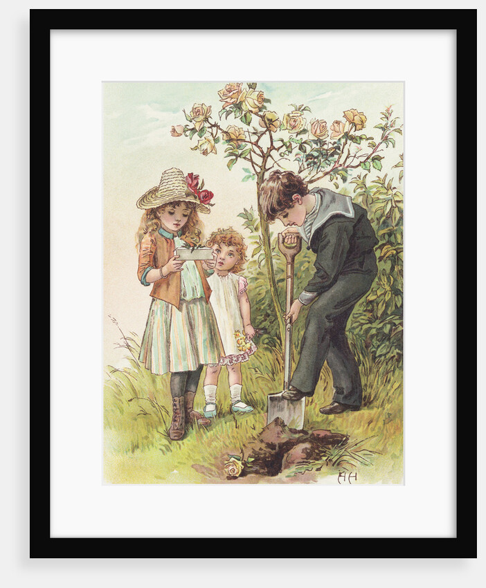 Illustration of Three Children by Alice Havers