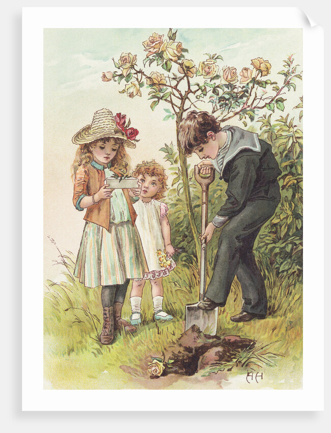 Illustration of Three Children by Alice Havers