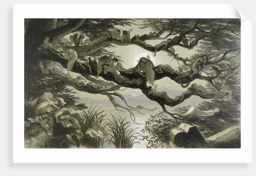 Asleep in the Moonlight Illustration by Richard Doyle