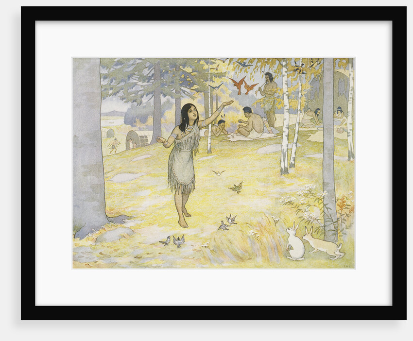 Illustration of Pocahontas as a Girl by E. Boyd Smith