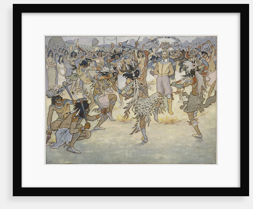 Illustration of Captain John Smith in Captivity by E. Boyd Smith