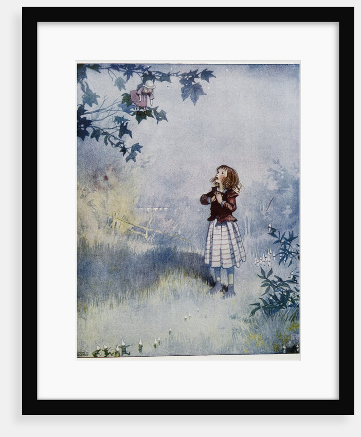 The Little Maid Could Not Reach up to the Doll Illustration by Honor Appleton