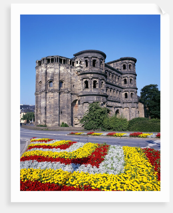 Flower Beds in Front of Porta Nigra in Trier by Anonymous