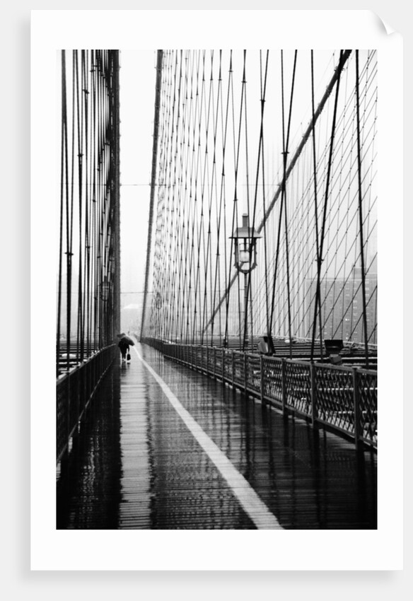 Brooklyn Bridge on Rainy Day by Anonymous