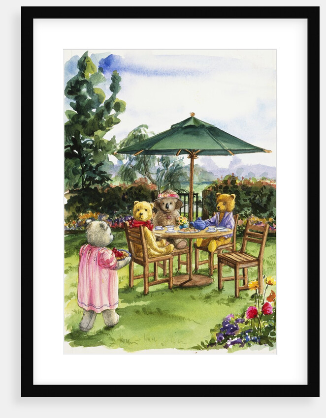 Teddy Bears at a Backyard Tea from Teddy Bears' Picnic Cookbook by Alexandra Day