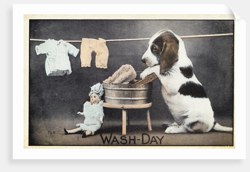 Wash-Day Postcard by Anonymous