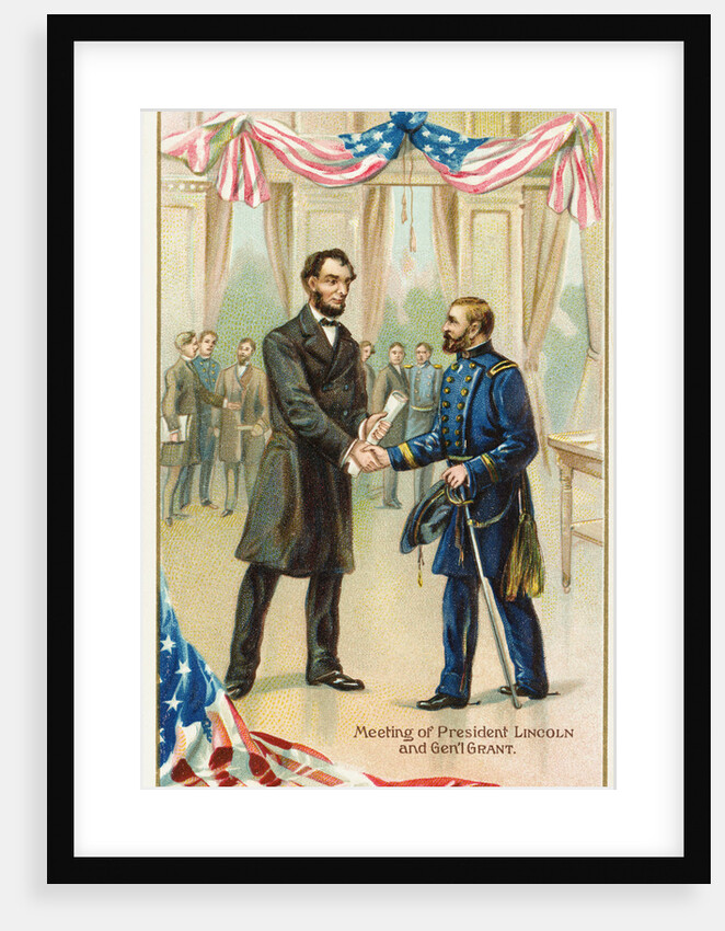 Meeting of President Lincoln and Gen'l Grant Postcard by Anonymous