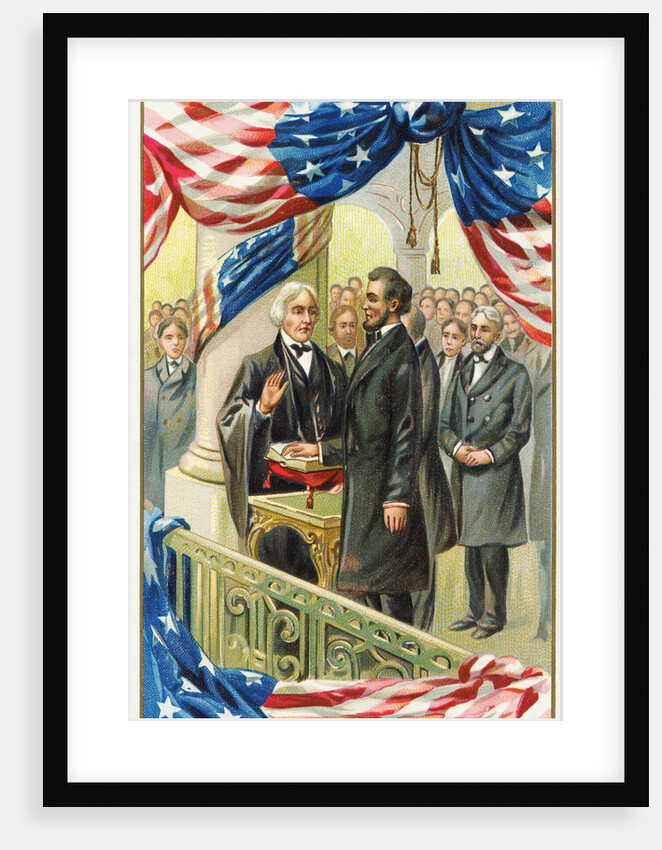Inauguration of Abraham Lincoln Postcard by Anonymous
