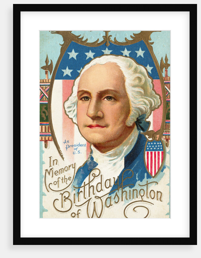 In Memory of the Birthday of Washington Postcard by Anonymous