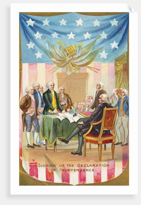 Signing of the Declaration of Independence Postcard by Anonymous