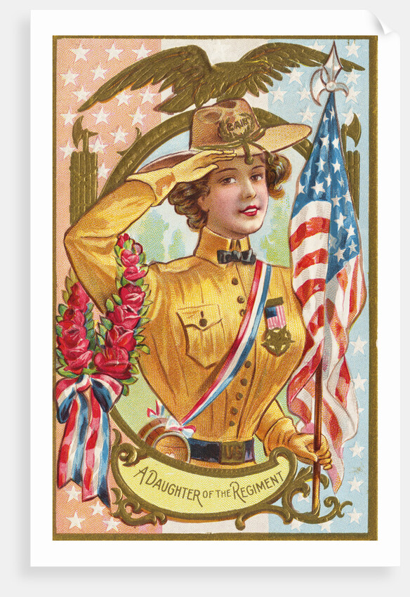 A Daughter of the Regiment Postcard with Woman by Anonymous