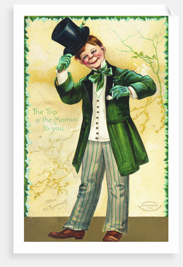 The Top o' the Mornin' to You Postcard by Ellen H. Clapsaddle