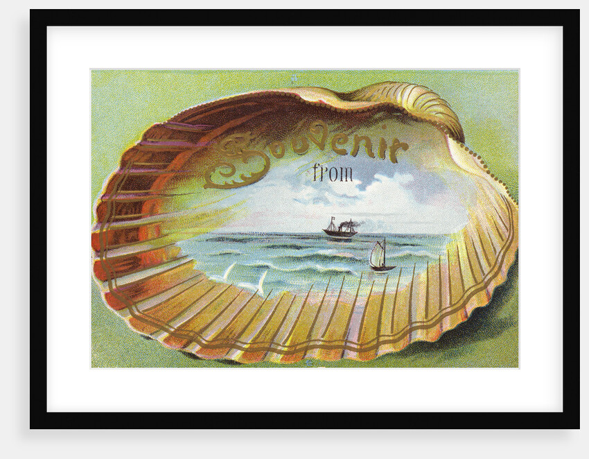 Souvenir From Postcard with Ocean Scene by Anonymous