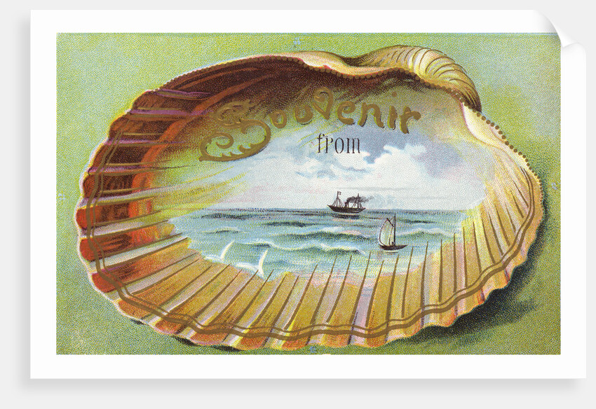Souvenir From Postcard with Ocean Scene by Anonymous