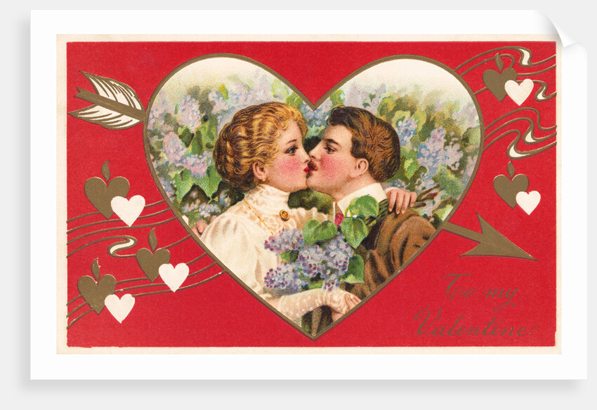 To My Valentine Victorian Postcard by Anonymous