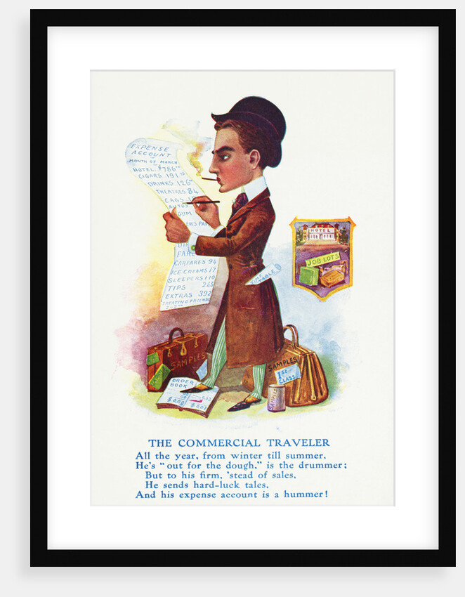 The Commercial Traveler Postcard by R. Hill