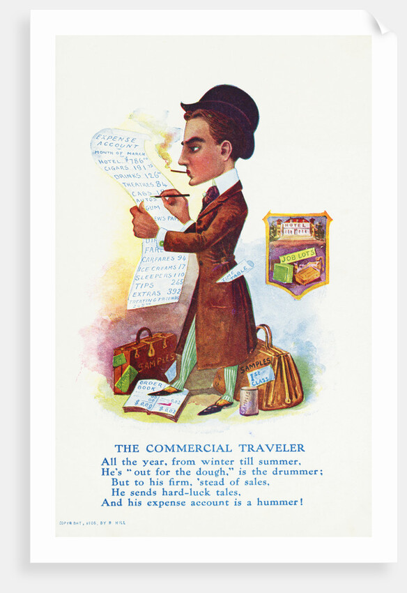 The Commercial Traveler Postcard by R. Hill