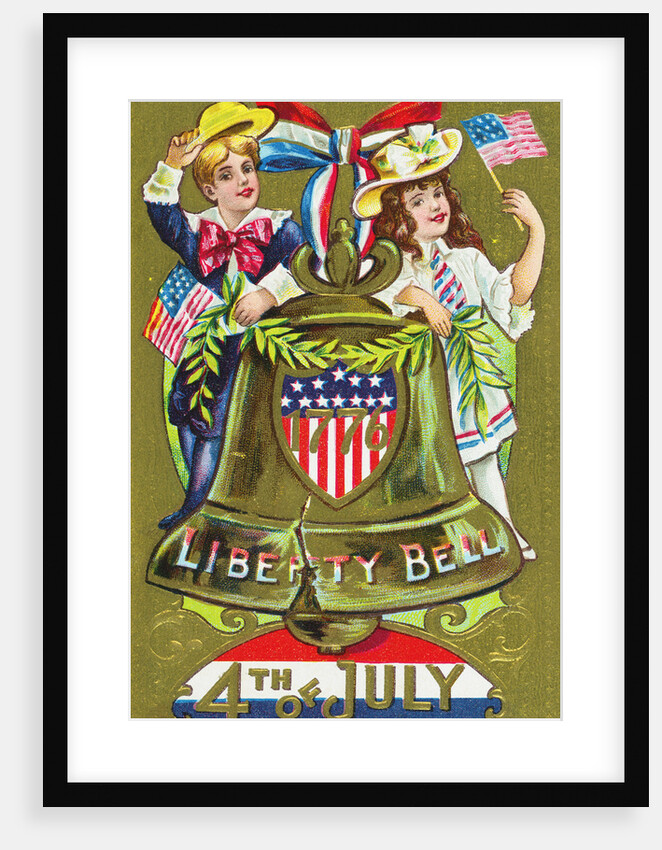 1776 Liberty Bell - 4th of July Postcard by Anonymous