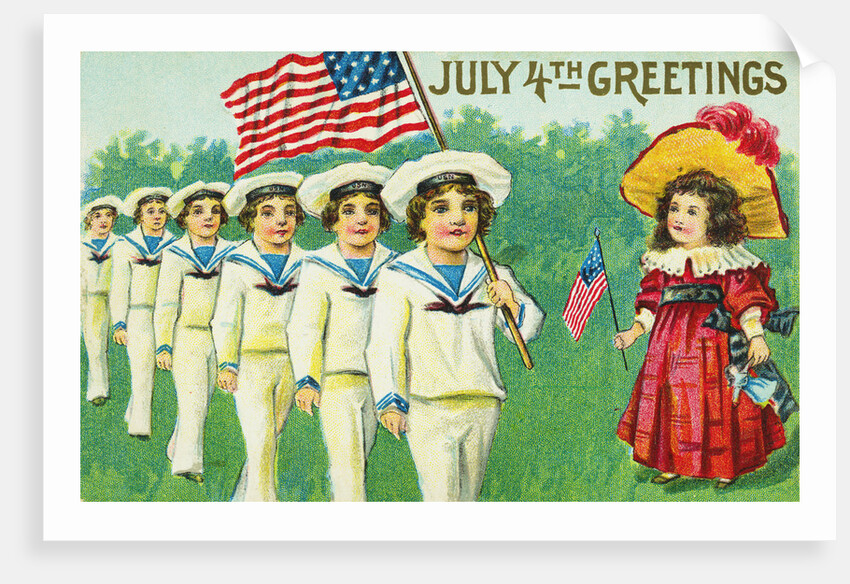July 4th Greetings Postcard by Anonymous