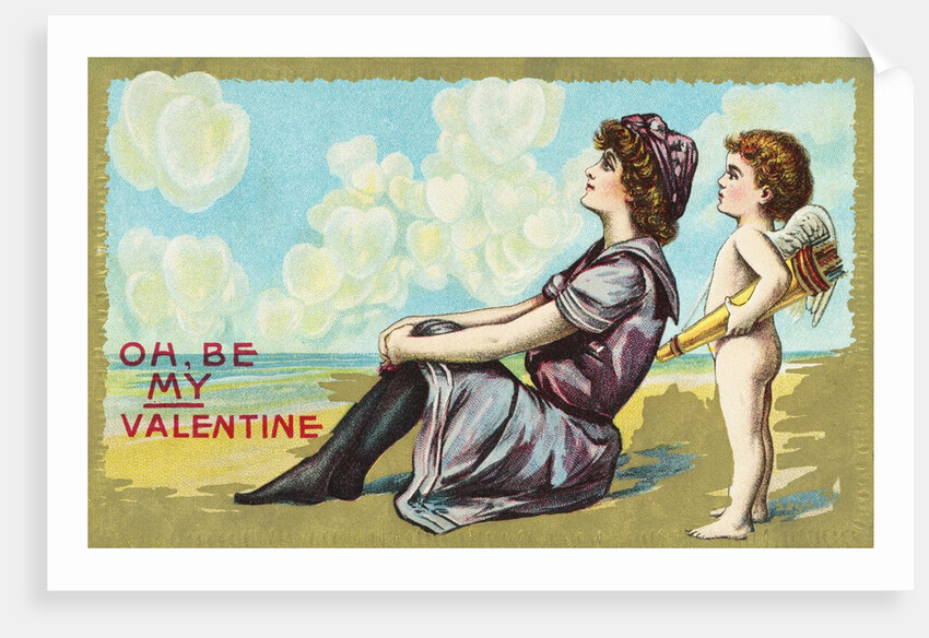 Oh, Be My Valentine Postcard by Anonymous