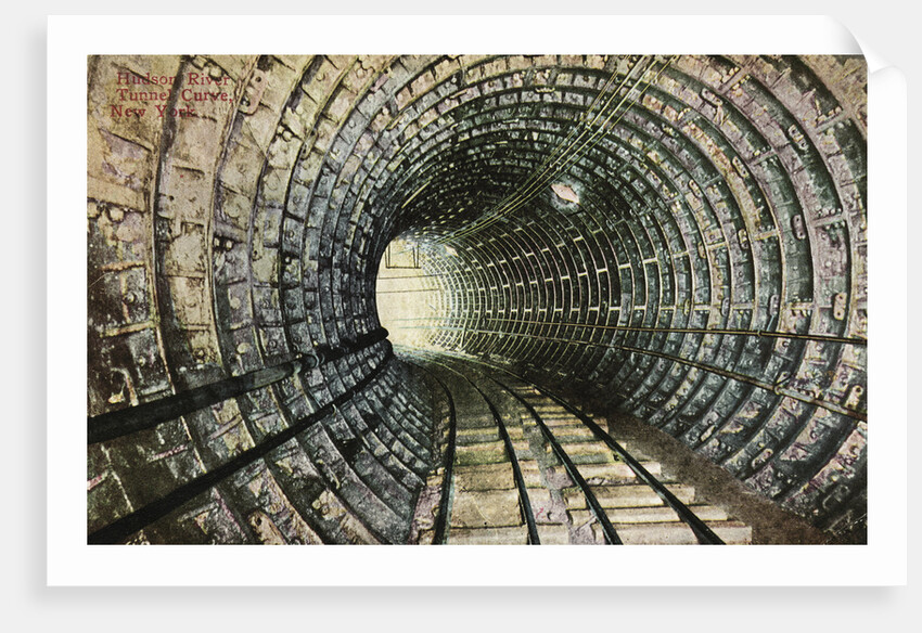 Hudson River Tunnel Curve, New York Postcard by Anonymous