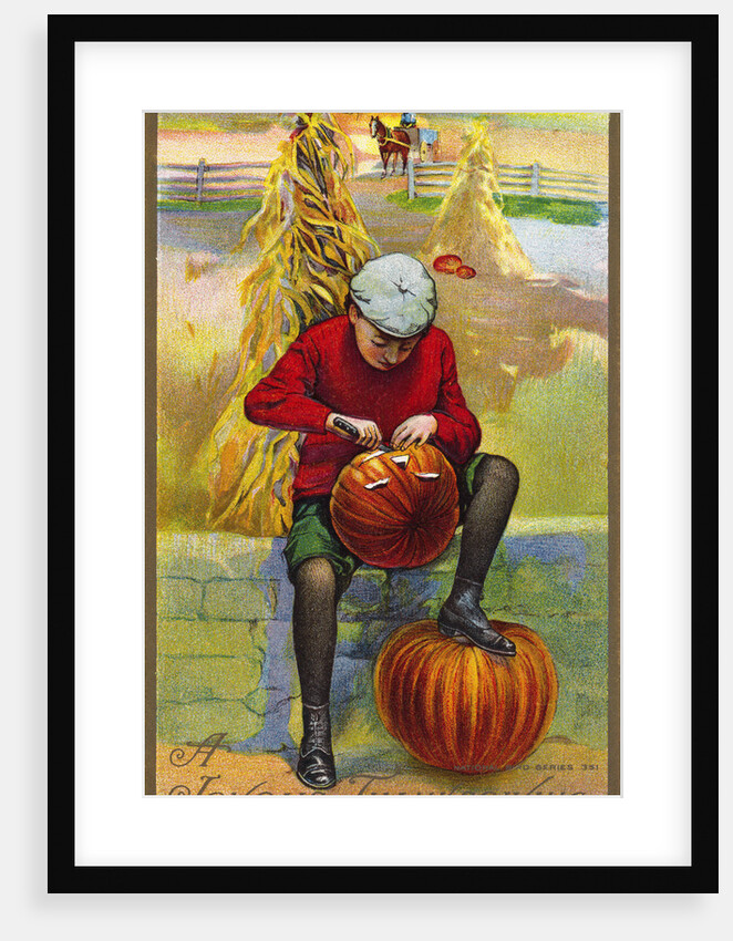 A Joyous Thanksgiving Postcard by Anonymous