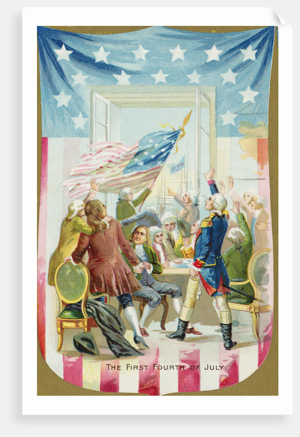The First Fourth of July Postcard by Anonymous