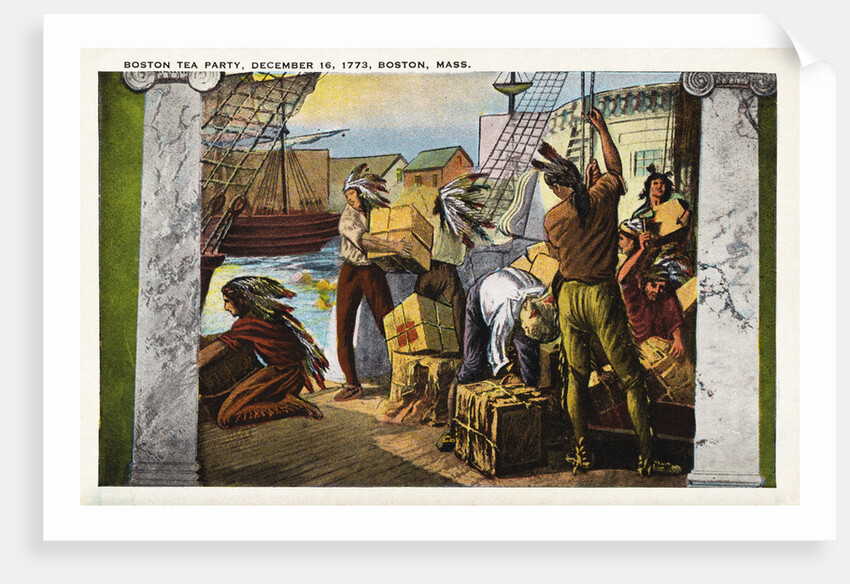 Boston Tea Party Postcard by Anonymous