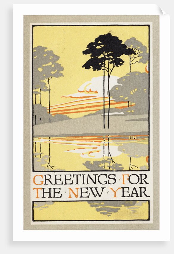 Greetings for the New Year Postcard by Anonymous