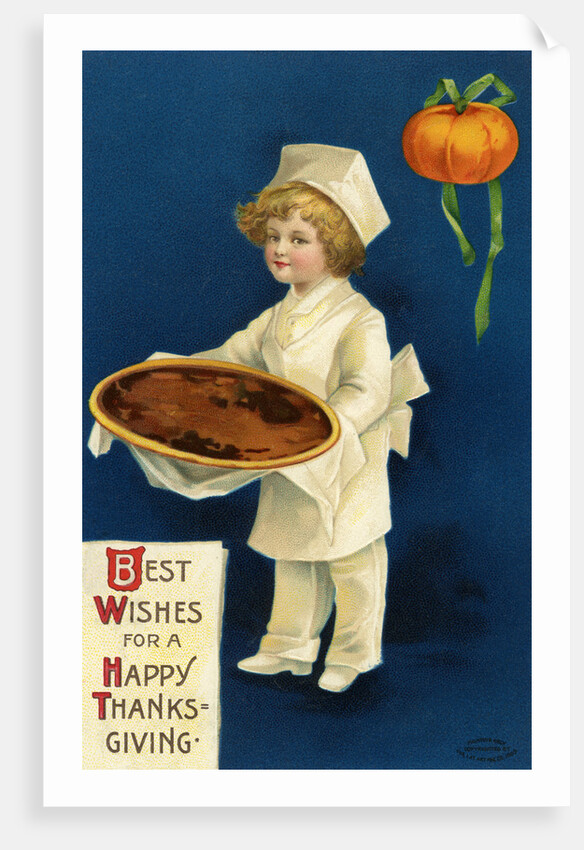 Best Wishes for a Happy Thanksgiving Postcard by Anonymous