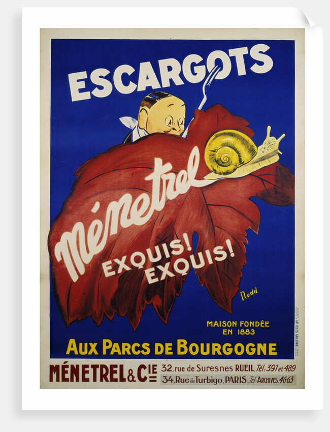 Escargots Menetrel Poster by Rudd