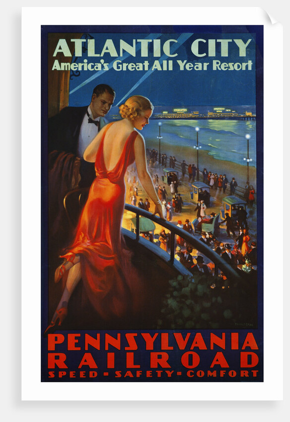 Atlantic City Pennsylvania Railroad Poster by Anonymous