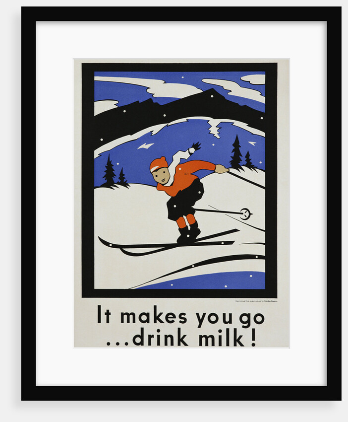 It Makes You Go...Drink Milk! Advertising Poster by Anonymous
