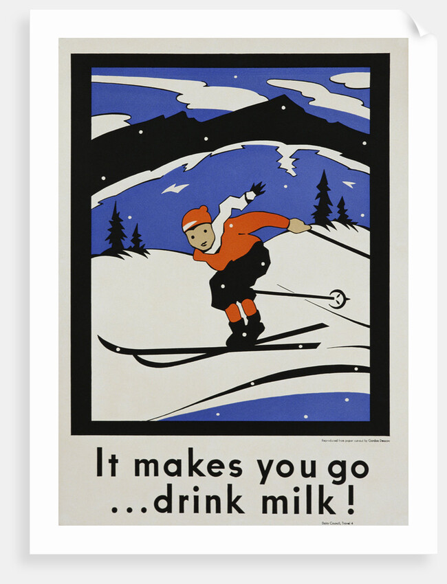 It Makes You Go...Drink Milk! Advertising Poster by Anonymous