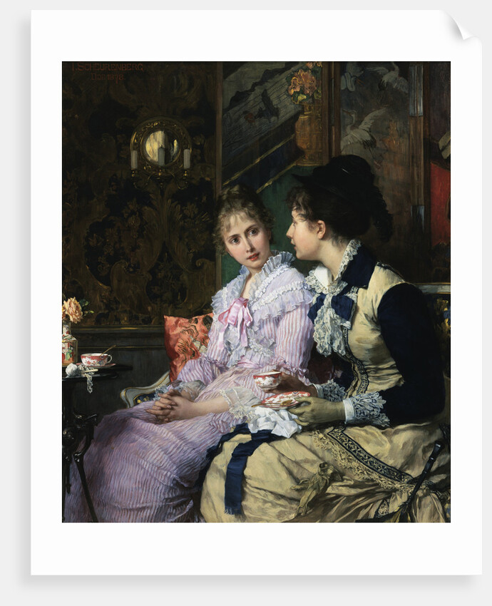 Ladies Taking Tea by Josef Scheurenberg