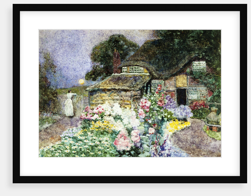 A Cottage Garden at Sunset by David Woodlock