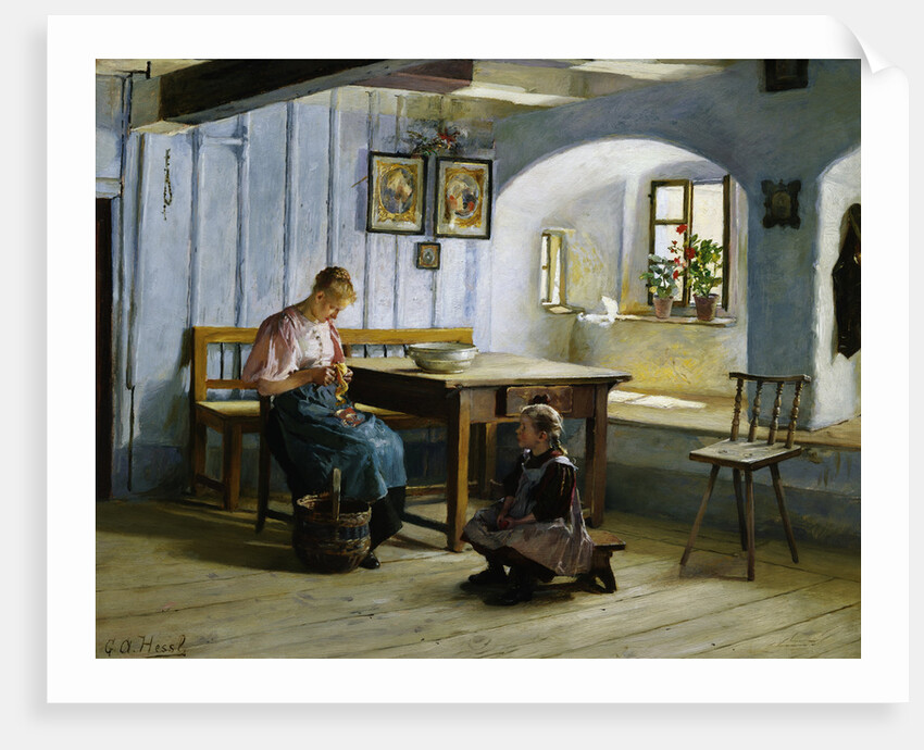 Making Apple Pie by Gustave Auguste Hessl