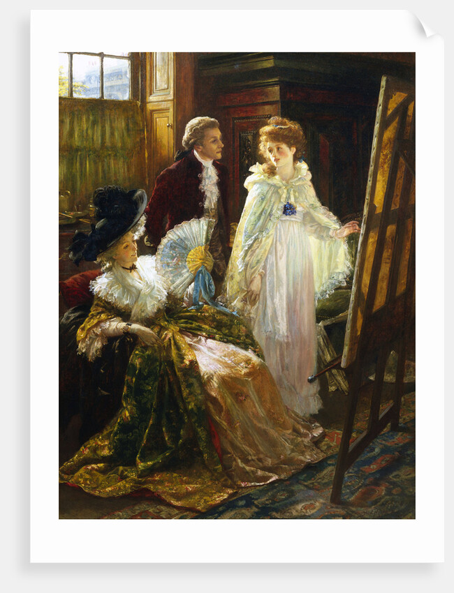 Miss Angel - Angelica Kauffmann Visits Mr. Reynolds' Studio by Margaret Isabel Dicksee