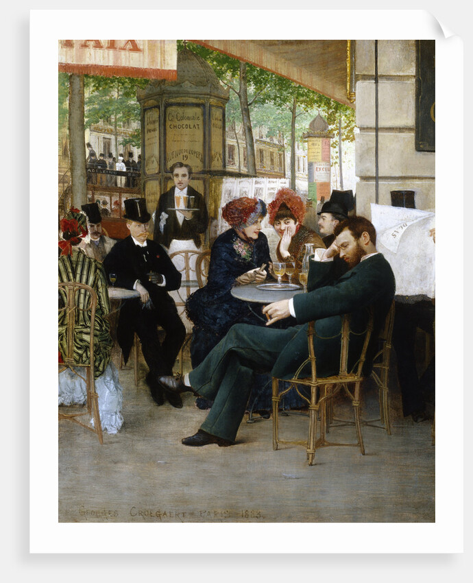 At the Cafe de la Paix by Georges Croegaert