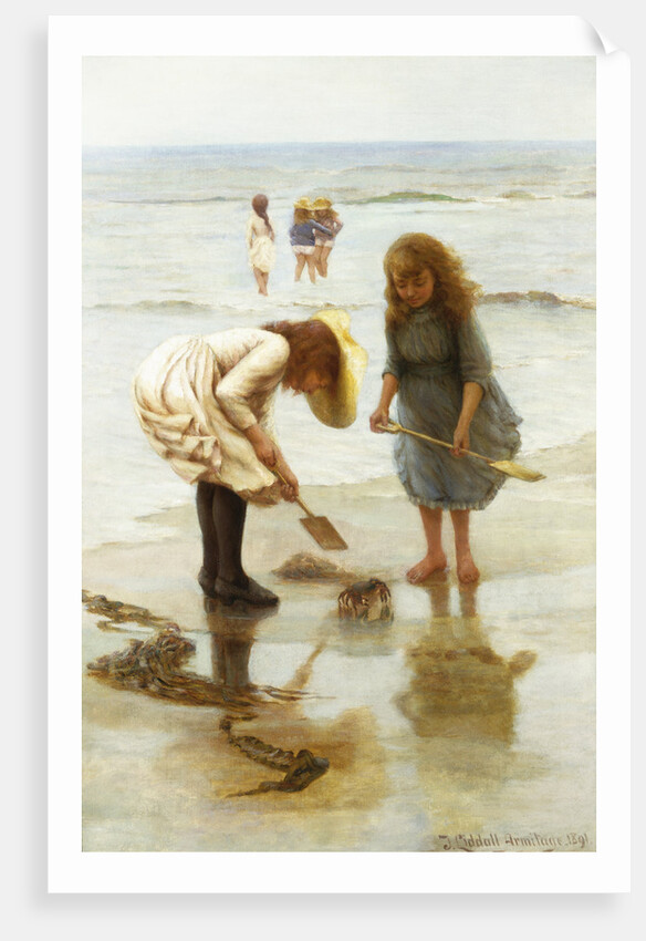 Playing on the Beach by Thomas Liddall Armitage
