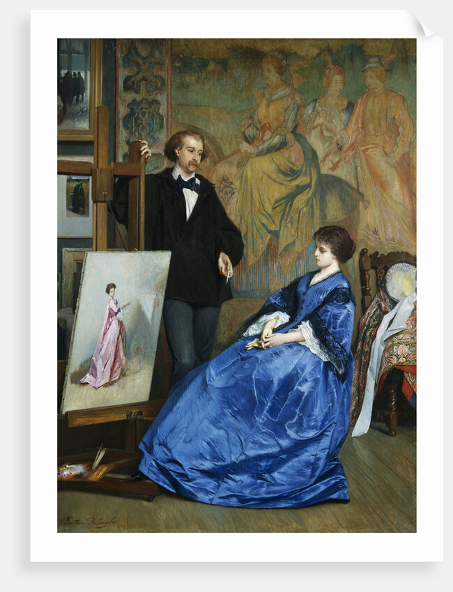 In the Artist's Studio by Gustave Leonhard de Jonghe