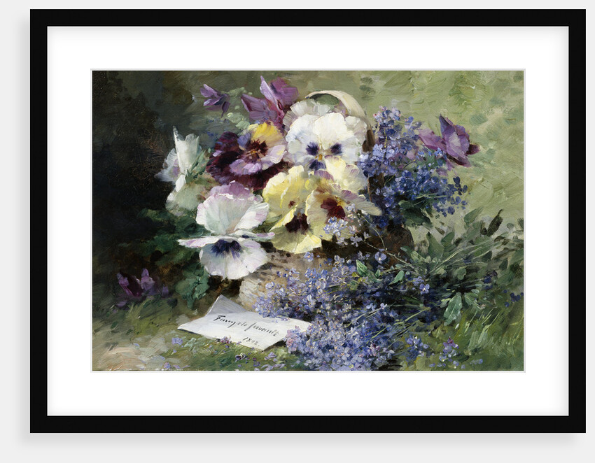 Pansies and Forget Me Not by Albert-Tibulle Furcy de Lavault