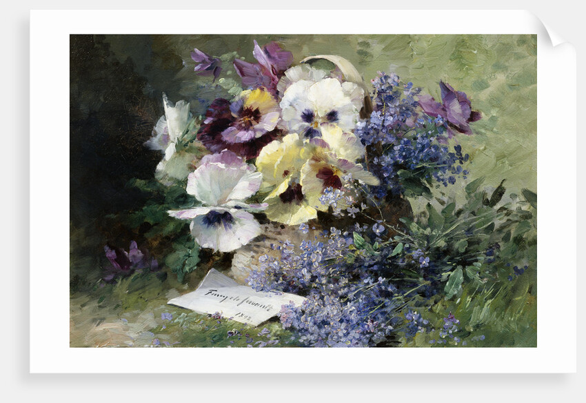 Pansies and Forget Me Not by Albert-Tibulle Furcy de Lavault