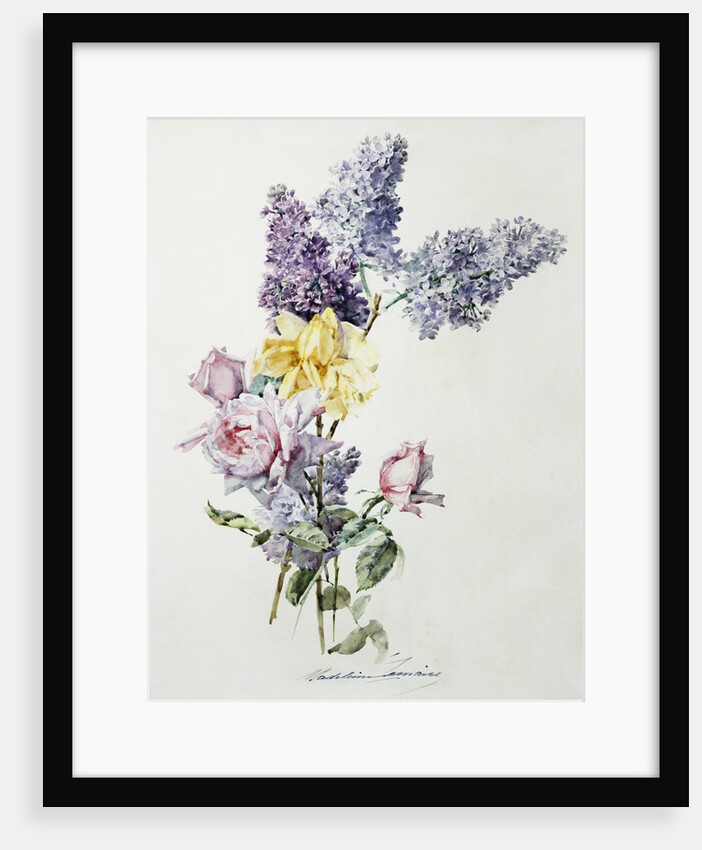A Study of Lilac and Roses by Madeleine Lemaire