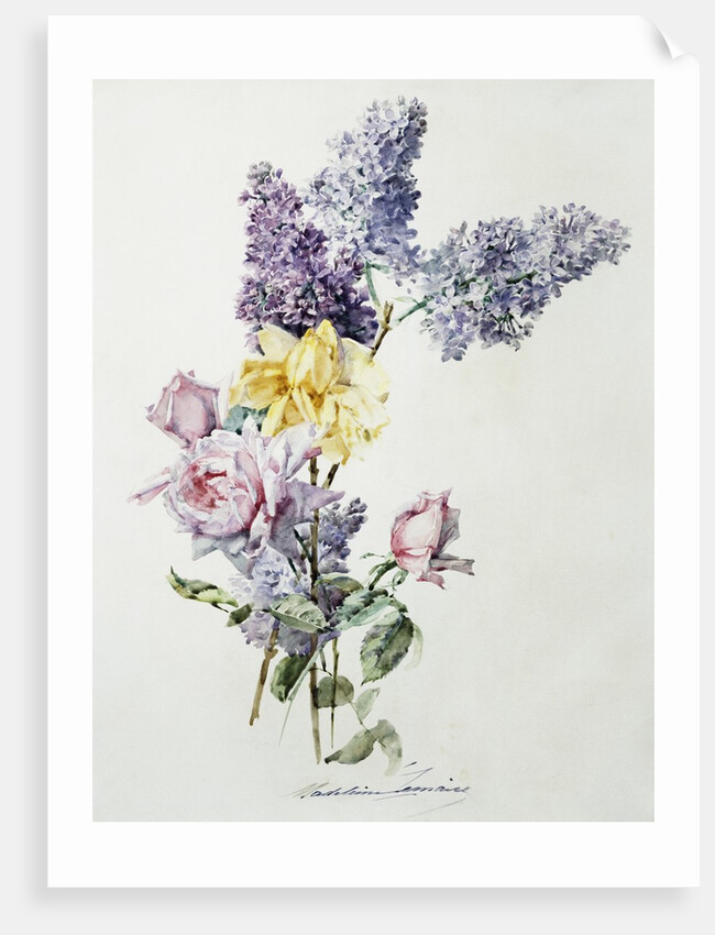 A Study of Lilac and Roses by Madeleine Lemaire